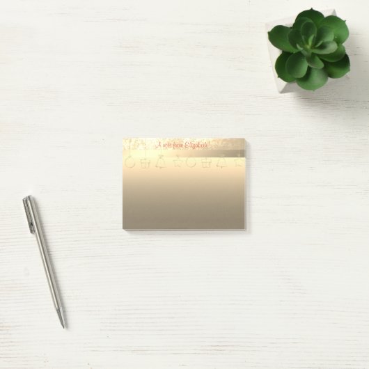 Elegant Gold-kerstversieringen op maat Post-it® Notes (Kantoor)