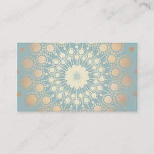 Elegant Gold Kijk  Cirkel Motif Licht Blauw Visitekaartje