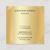 Elegant Gold Kijk Sjabloon Professional Modern Vierkante Visitekaartje (Achterkant)