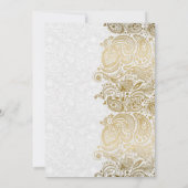 Elegant Gold Lace Bridal Shower Kaart (Achterkant)