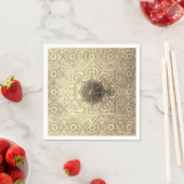 Elegant Gold Lace Pattern Paper Napkins Servet (Insitu)