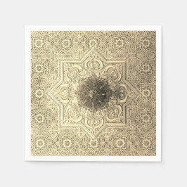 Elegant Gold Lace Pattern Paper Napkins Servet