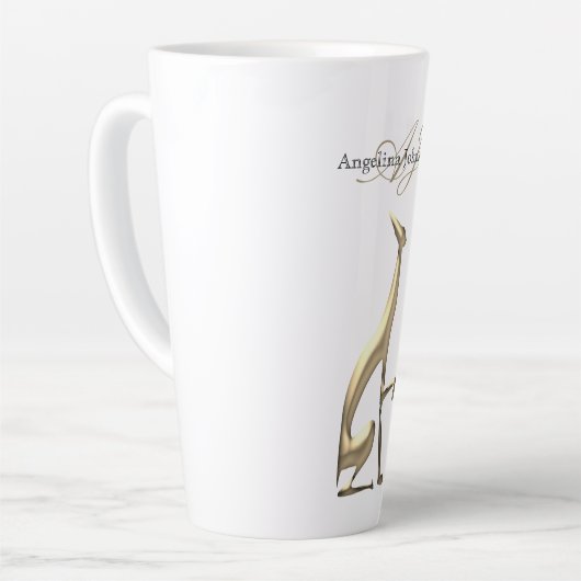 Elegant Gold Latte Mok (Linkerhoek)