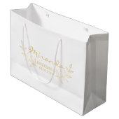 Elegant Gold Laurels gepersonaliseerde bridesmaids Large Cadeauzakje (Voorkant Gekanteld)