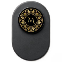 Elegant Gold Leaf Border Monogram