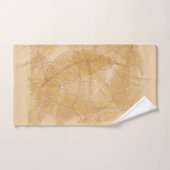 Elegant Gold Leaf Peach-achtergrond Bad Handdoek (Handdoek)