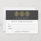 Elegant Gold Leaf Trio Logo Cadeaubon (Voorkant)
