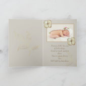 Elegant Gold Leaves Baptism/Christening Foto (Binnen)