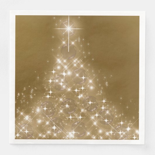 Elegant Gold Lighting-kerstboom Servet (Voorkant)