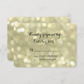 Elegant Gold Lights RSVP (Voorkant / Achterkant)