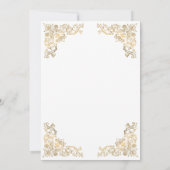 Elegant Gold Lijst Birthday Party Kaart (Achterkant)