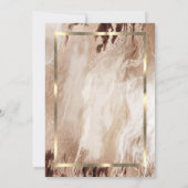 Elegant Gold Lijst, bruine marmer Retirement Kaart (Achterkant)