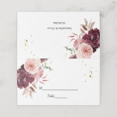 Elegant Gold Lijst Floral Red & Roze (Buitenkant ongevouwen)