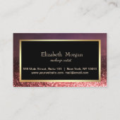 Elegant Gold Lijst Glitter Bokeh Loyalty Kaart (Achterkant)