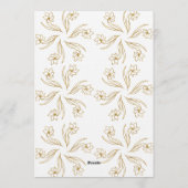 Elegant Gold Line Art Floral Frame Kaart (Achterkant)