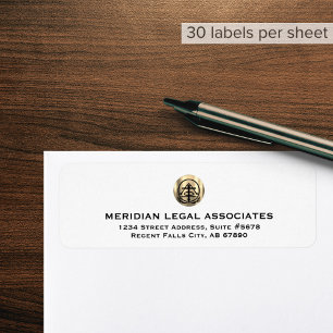 Elegant Gold Logo Retourlabel Etiket