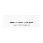 Elegant Gold Logo Retourlabel Etiket (Voorkant)