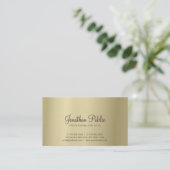 Elegant Gold look Modern Creative Plain Luxe Visitekaartje (Staand voorkant)