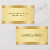 Elegant Gold look Modern Simple Sjabloon Classy Visitekaartje (Voorkant / Achterkant)