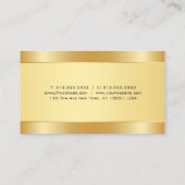 Elegant Gold look Modern Simple Sjabloon Classy Visitekaartje (Achterkant)