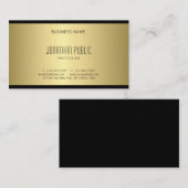 Elegant Gold Look Strak Modern Creative Plain Luxe Visitekaartje (Voorkant / Achterkant)
