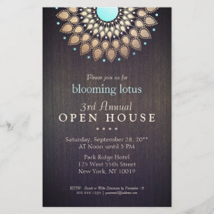 Elegant Gold Lotus Mandala Houevent Flyer