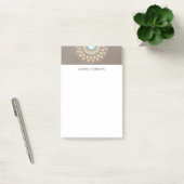 Elegant Gold  Lotus Mandala Taupe Linen Kijk uit Post-it® Notes (Kantoor)