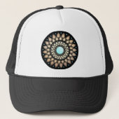 Elegant Gold Lotus Mandala Trucker Pet (Voorkant)