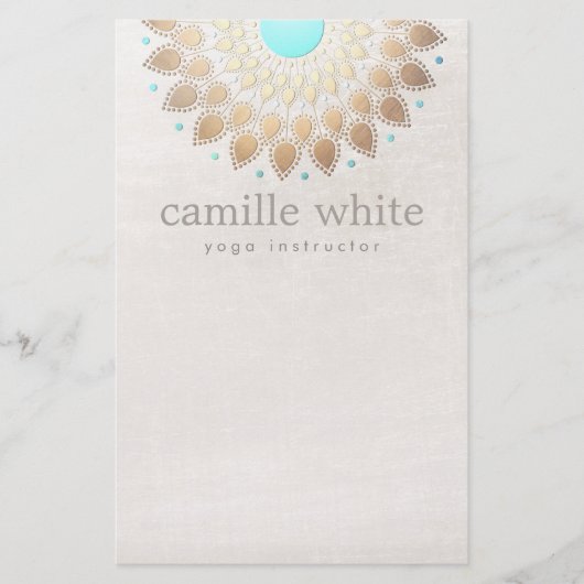 Elegant Gold Lotus Natural Health and Beauty Flyer (Voorkant)