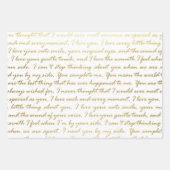 Elegant Gold Love Modern Script Typography Weddens Inpakpapier Vel (Voorkant 3)