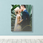 Elegant Gold Love Script Weduwen Canvas Afdruk (Insitu (Houten vloer))