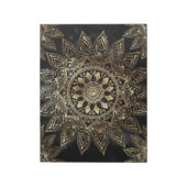 Elegant Gold Mandala Black Design Notitieblok (Gedraaid)