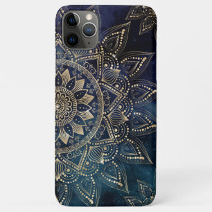 Elegant Gold Mandala Blue Galaxy Design iPhone 11 Pro Max Hoesje