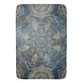 Elegant Gold Mandala Blue Whimsy Design Badmat (Voorkant Verticaal)