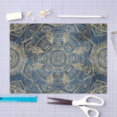 Elegant Gold Mandala Blue Whimsy Design Tissuepapier (Craft)