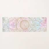 Elegant Gold Mandala en holografisch glitter desig Yogamat (Achterkant (horizontaal))