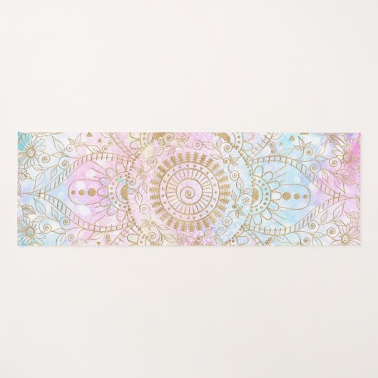 Elegant Gold Mandala en holografisch glitter desig Yogamat (Voorkant (horizontaal))