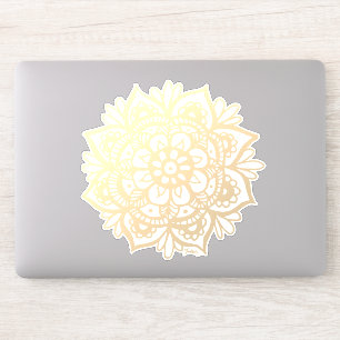 Elegant Gold Mandala Flower Sticker