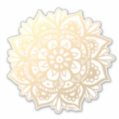 Elegant Gold Mandala Flower Sticker (Voorkant)
