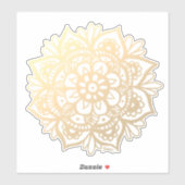 Elegant Gold Mandala Flower Sticker (Vel)