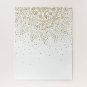 Elegant Gold Mandala Stippen Design Legpuzzel
