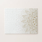 Elegant Gold Mandala Stippen Design Legpuzzel (Horizontaal)