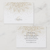 Elegant Gold Mandala Stippen Design Visitekaartje (Voorkant / Achterkant)