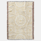 Elegant Gold Mandala Sunflower White Pattern Deken (Voorkant Verticaal)