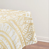 Elegant Gold Mandala Sunflower White Pattern Tafelkleed (Voorbeeld)