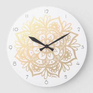 Elegant Gold Mandala wandklok Grote Klok