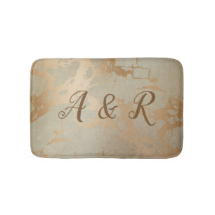 Elegant Gold Marble Badmat