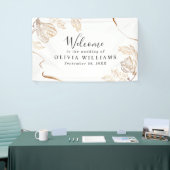 Elegant Gold Marble Floral Greenery Banner (Beurs)