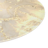 Elegant Gold Marble Glitter Name Snijplank (Hoek)