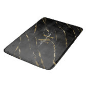 Elegant Gold Marble Monogram Calligraphy Script Badmat (Gekanteld)